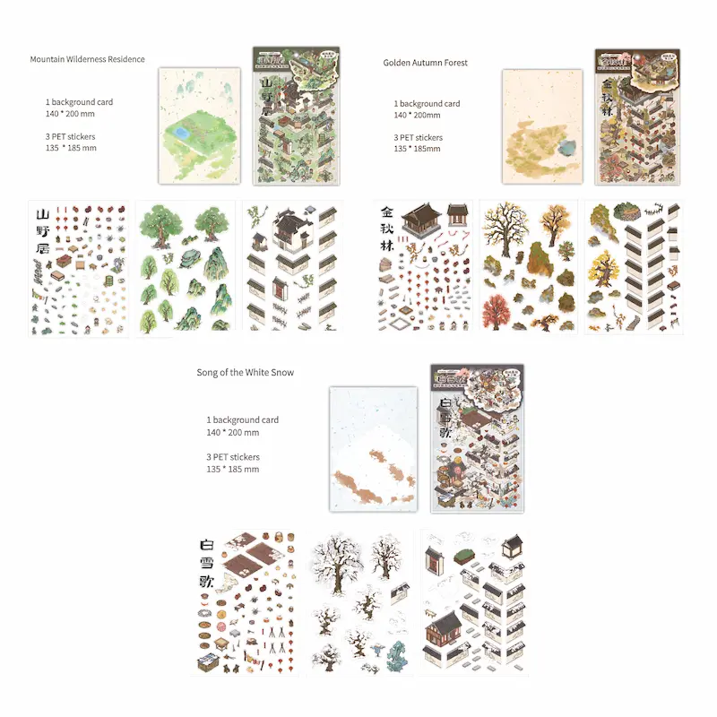 3D Stickers – 3 Scene Themes 1 3D Stickers – 3 Scene Themes