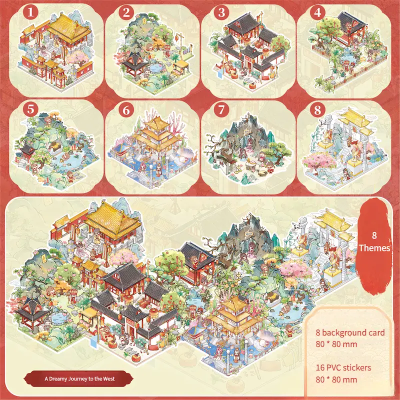 3D Stickers Book – A Dreamy Journey to the West 5 3D Stickers Book – A Dreamy Journey to the West - Image 5