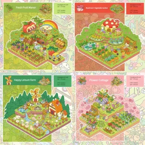 Home 21 3D Stickers – Flower Cottage