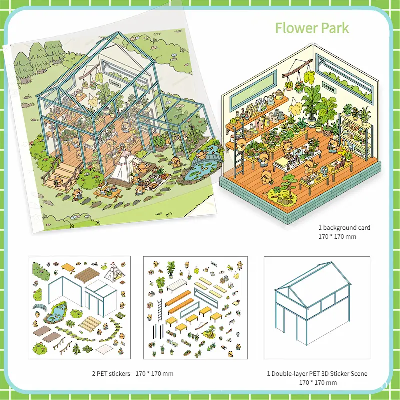 3D Stickers – Flower Park 2 3D Stickers – Flower Park - Image 2