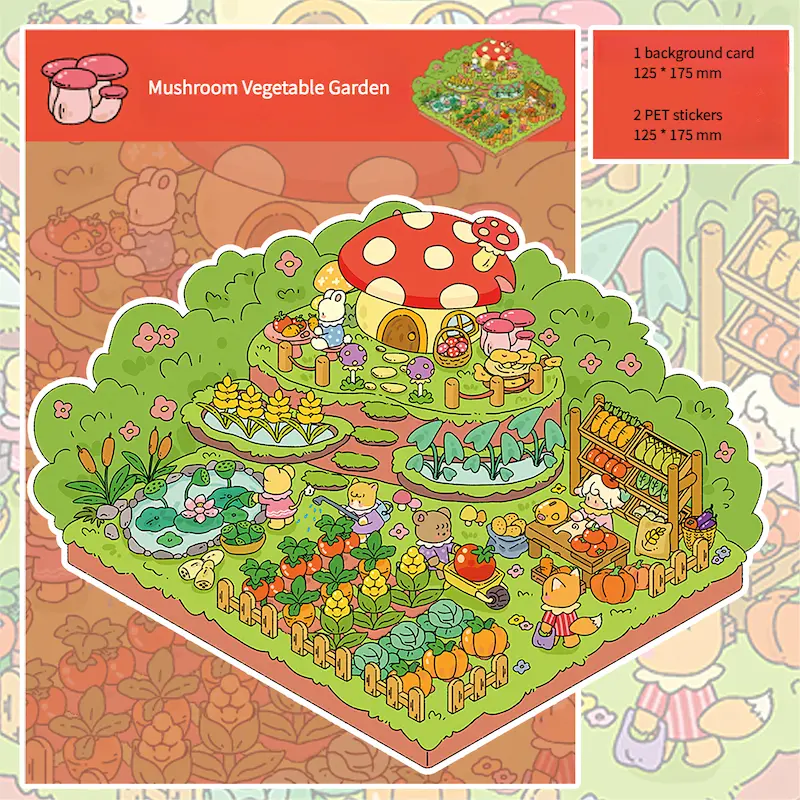 3D Stickers – Flower Cottage 5 3D Stickers – Flower Cottage - Image 5