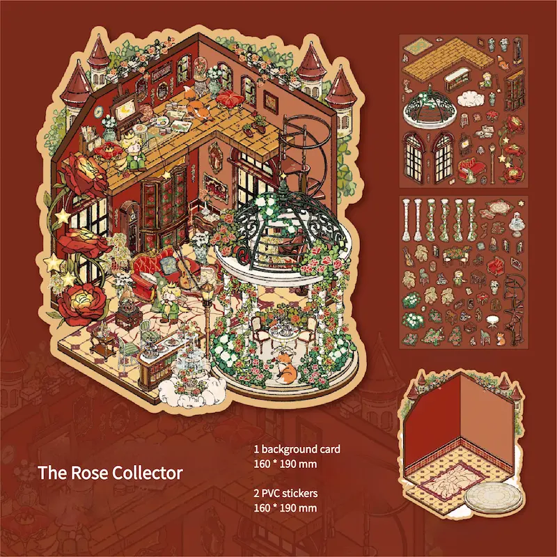 3D Stickers – The Rose Collector 2 3D Stickers – The Rose Collector - Image 2