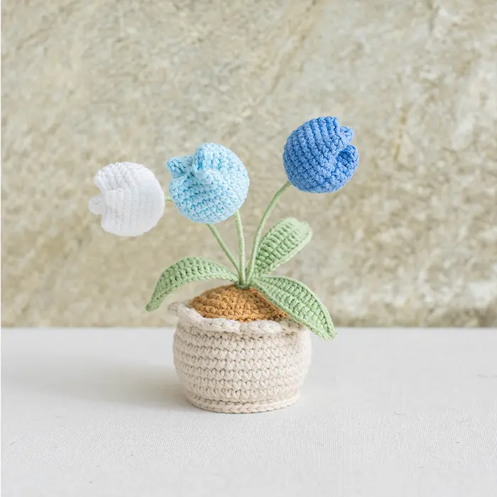 Crochet Tulip Plant Ornament 2 Crochet Tulip Plant Ornament - Image 2