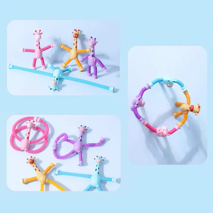 The Giraffe Suction Stretch Toy Set - 4 Colors 3 The Giraffe Suction Stretch Toy Set - 4 Colors - Image 3