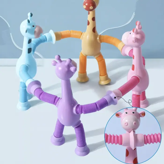 The Giraffe Suction Stretch Toy Set - 4 Colors 1 The Giraffe Suction Stretch Toy Set - 4 Colors